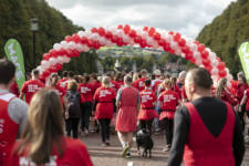 Red dress balloons