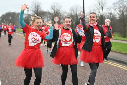 Claire Lauren and Emily running