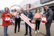 Roisin Lynch, SDLP, Shorlagh McConville, Business Development Manager at Mivan, Alderman Stephen Ross, Mayor of Antrim and Newtownabbey Council, Sinead Lynch, Partnerships Manager at NICHS, and Chris Flynn, Centre Manager at The Junction. Photo Credit: Dave Pettard