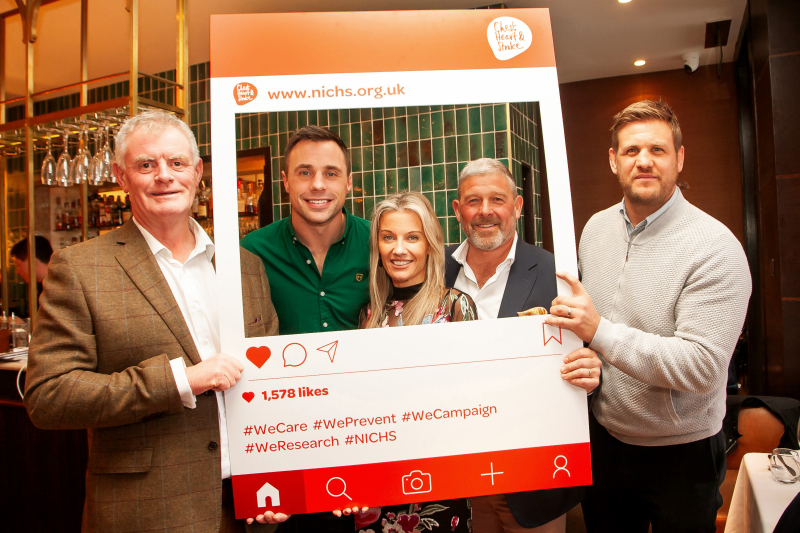 <p>John Carrigan, Fraser Millar; Tommy Bowe; Jackie Trainor, Northern Ireland Chest Heart & Stroke; David Millar, Fraser Millar; and Chris Henry.</p>