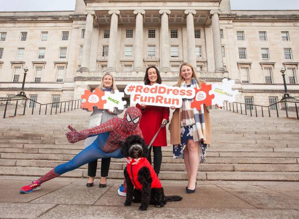 Spider-Man Returns To Stormont for Red Dress Fun Run 2023