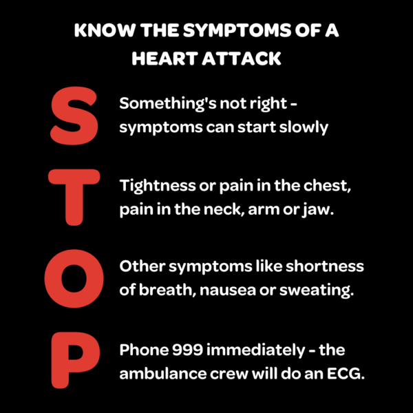 When heart attack strikes, STOP and seek help immediately