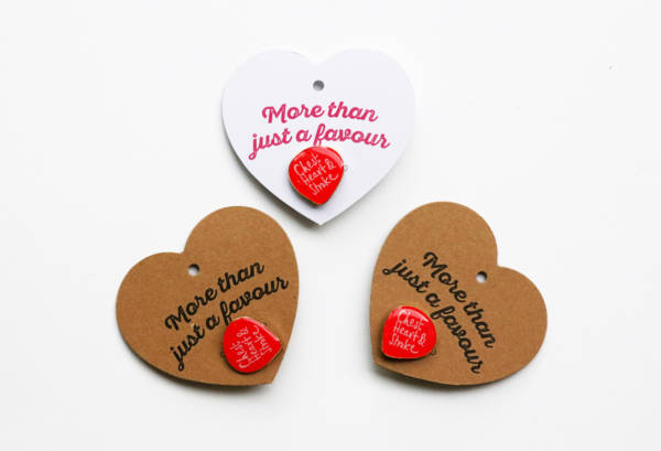 Heart Card and Pin Badge