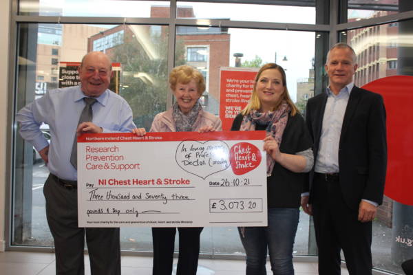 Friends of Professor Declan Connolly run Belfast City Marathon and raise over £3000 for NI Chest Heart & Stroke